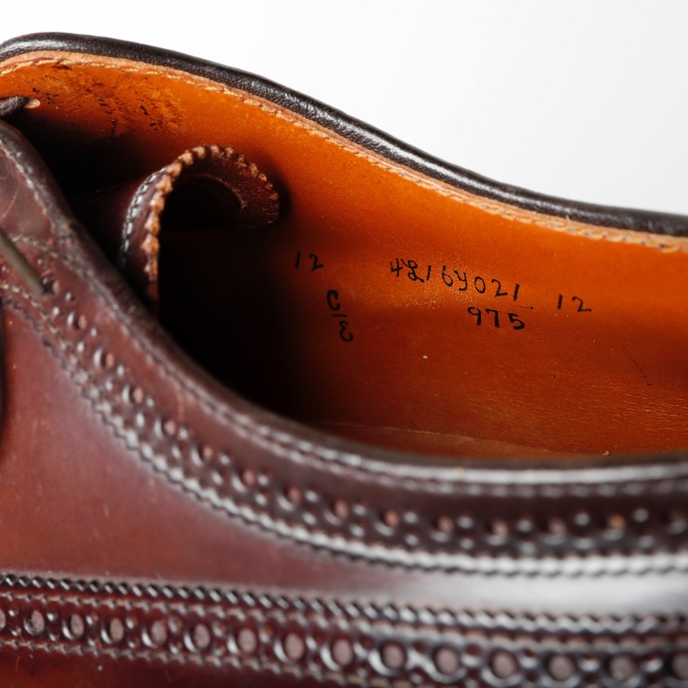 Alden 975 Shell Cordovan Long Wing Blucher Size 12 - Picture 6 of 8